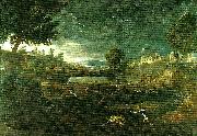 Nicolas Poussin landscape with pyramus and thisbe oil painting artist